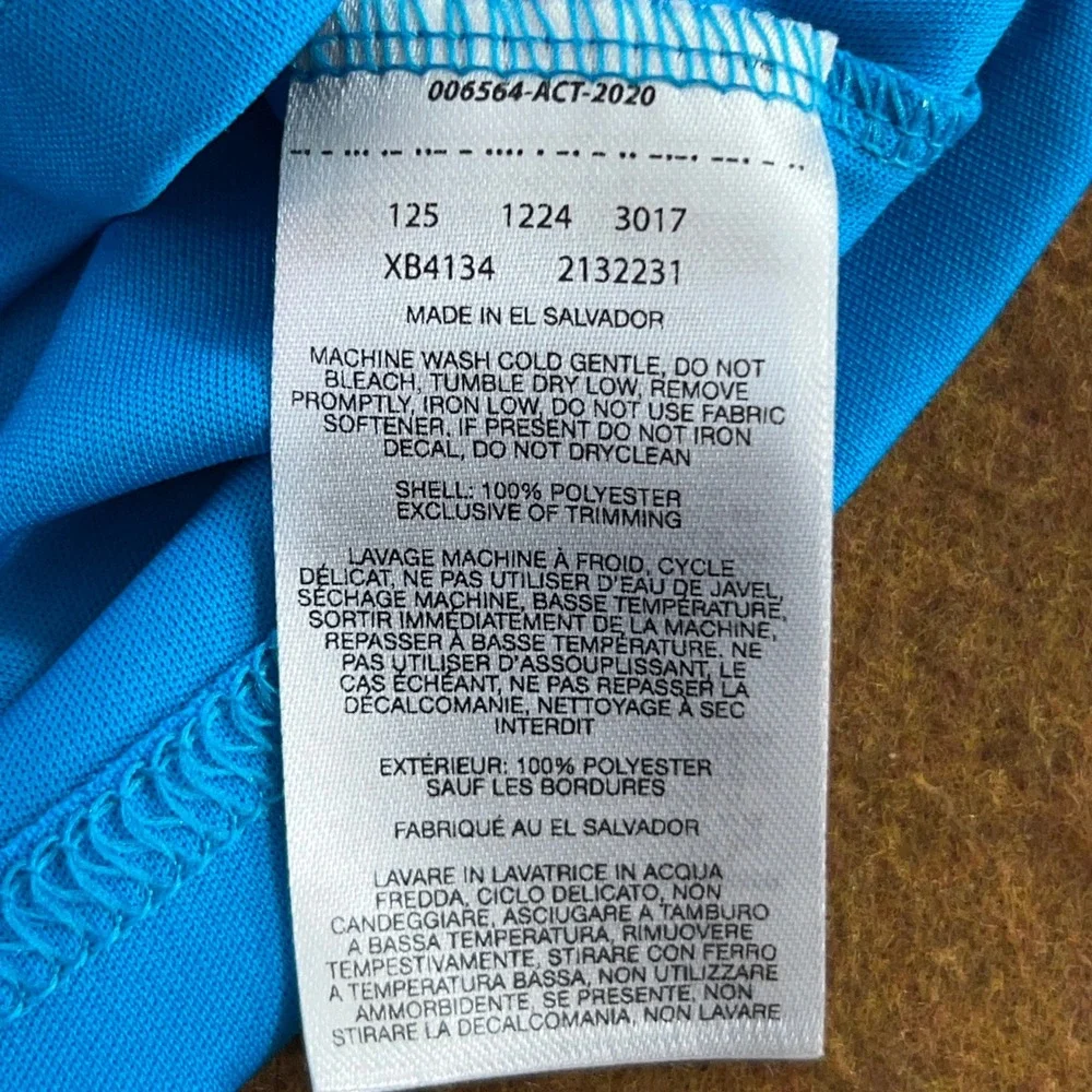 Columbia Youth Small Blue PFG Deep Waves Long Sleeve Hoodie NWT *Flaw